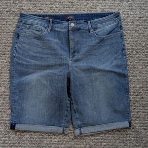 NYDJ Women's Blue Denim Briella Shorts Size 14